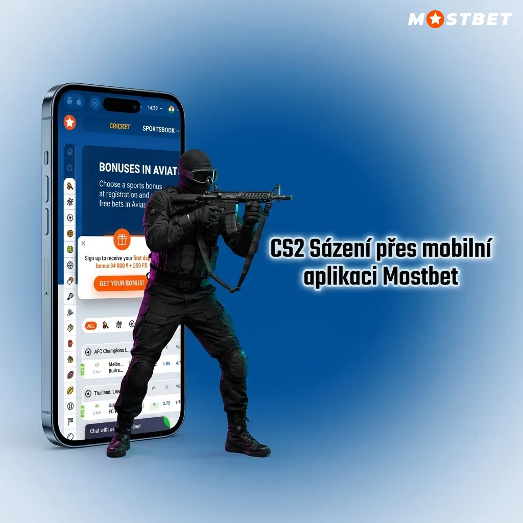 Mobilní aplikace Mostbet pro sázení na CS2 zápasy s pokyny ke stažení a instalaci pro Android a iOS zařízení.