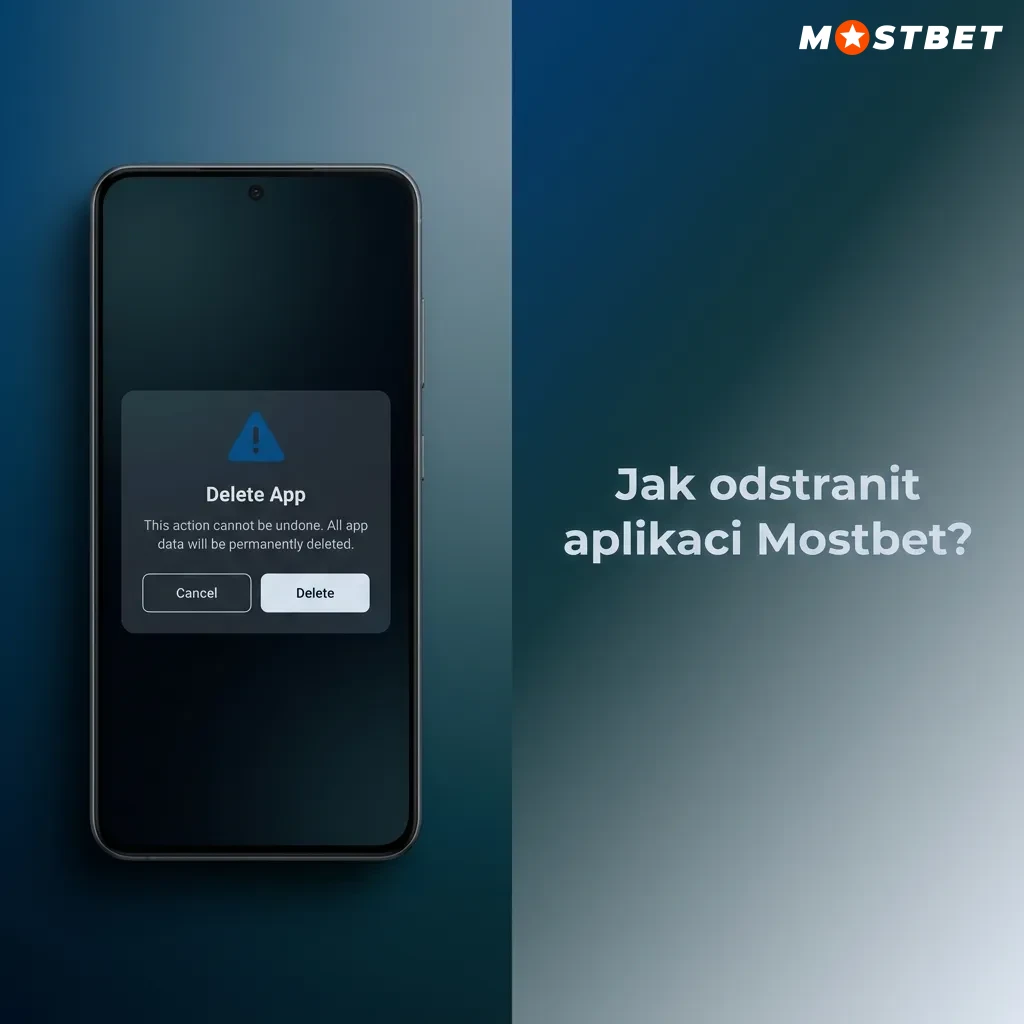Uninstalling Mostbet app: Android settings menu showing uninstall option and iOS home screen with app removal gesture