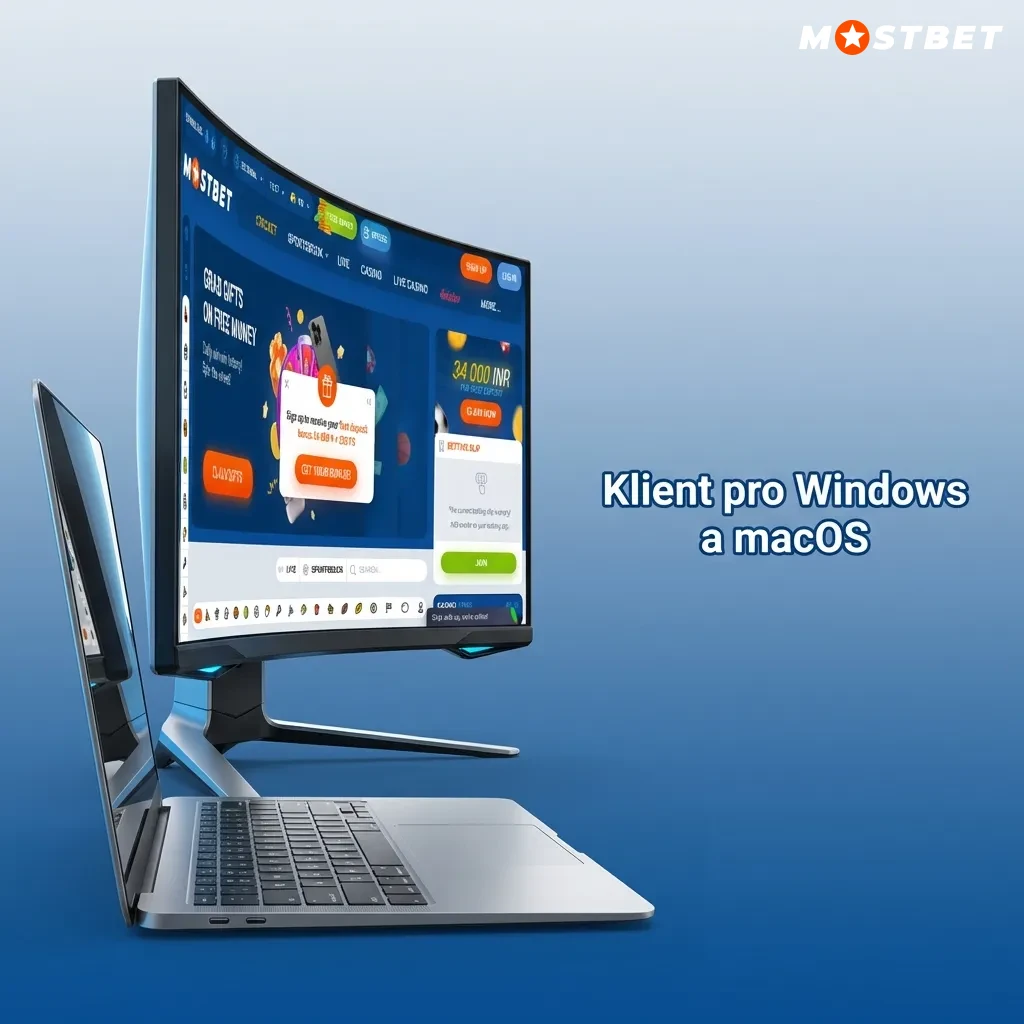 Webové rozhraní sázkové platformy zobrazené na monitoru počítače bez nutnosti instalace desktopové aplikace