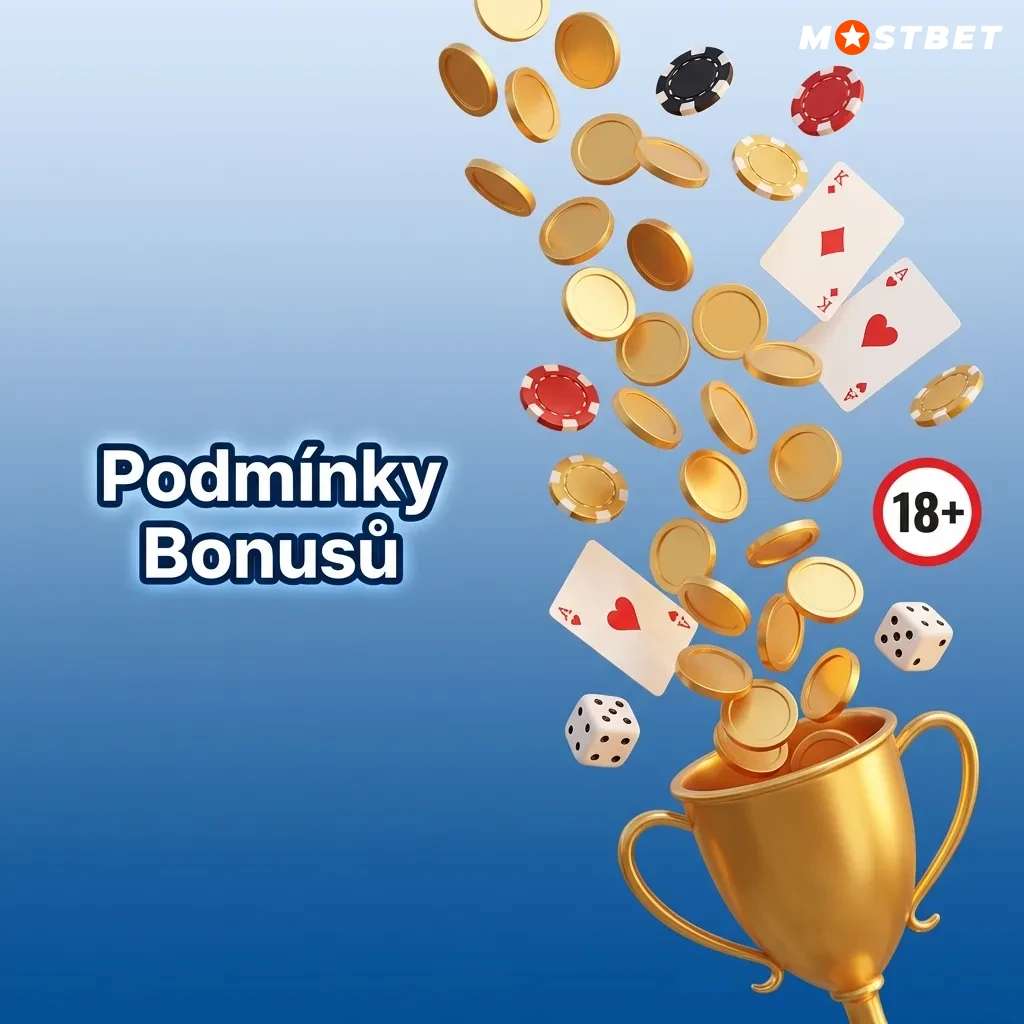 Bonus terms and conditions page showing eligibility rules, wagering requirements, and restrictions for Czech players 18+