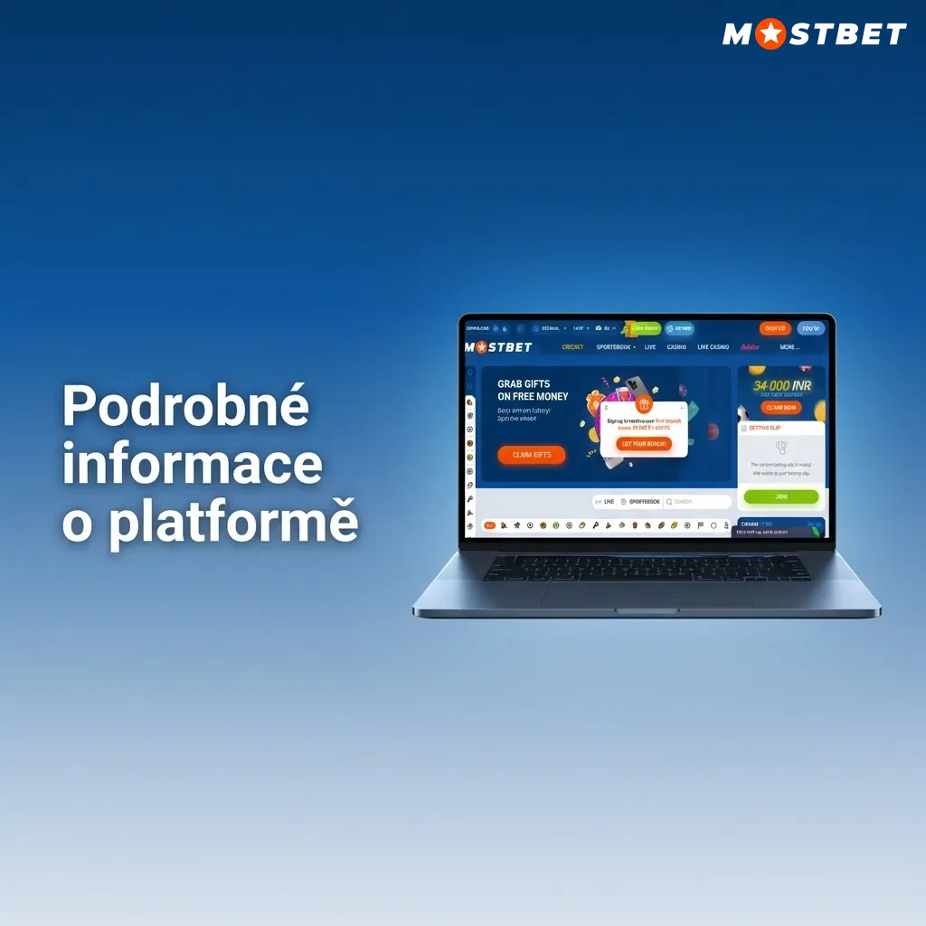 Mostbet platform interface showing sports betting options, casino games, and secure account features in Czech Republic