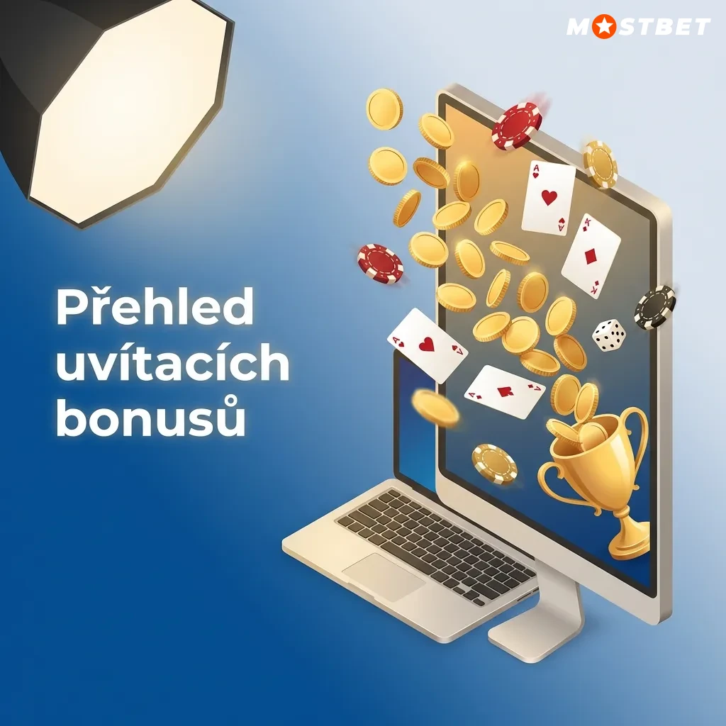 Tabulka uvítacích bonusů zobrazující procenta, maximální částky a sázkové požadavky pro první vklad a volná zatočení