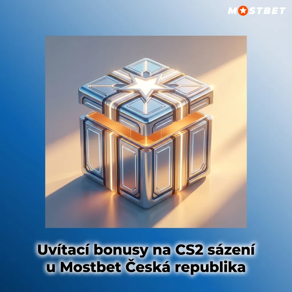 Mostbet welcome bonus for CS2 betting in Czech Republic showing 125% deposit match up to 10,000 CZK plus 250 free spins