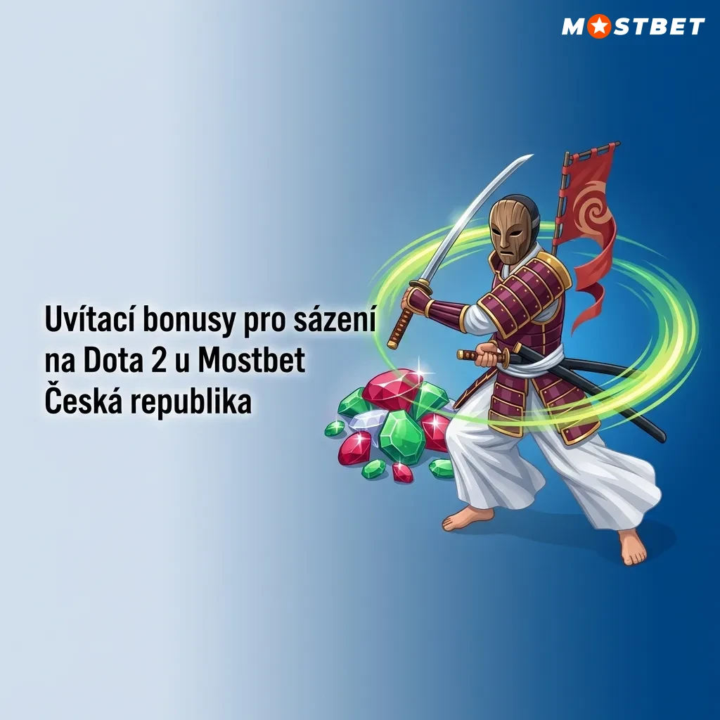 Mostbet welcome bonus offer for Dota 2 betting with 125% match up to 10,000 CZK plus free spins for Czech players